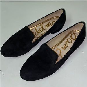 Sam Edelman Black Suede Slip-On Loafers